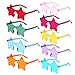 MIUSKATL 9 Pack Star Sunglasses Colorful Rimless Star Shaped Glasses Unisex Party Favors Supplies for Beach Pool Outdoors 9 Pack - Image 3