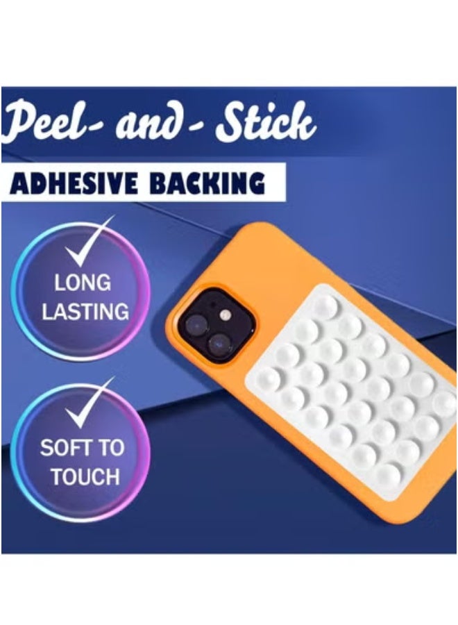 6 Pcs Color Adhesive Silicone Suction Phone Case, Multipurpose Non Slip Phone Suction Cup, Universal Phone Sticky Grip, Suitable for Mirror Bathroom Home Kitchen  - Image 3