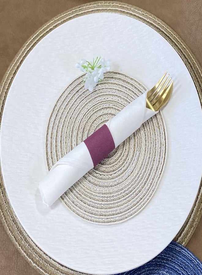 Germiwipe Paper Napkin Rings self Adhesive, Paper Napkin Band Box of 500 Size 4.25" x 1.5" (Burgundy) - Image 2