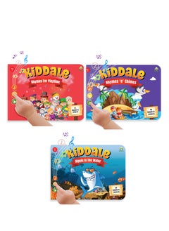 Kiddale Pack of 3 Musical Rhymes Book|16 Aquatic Nursery Rhymes & 8 each in RHYMES N CHIMES and RHYMES FOR PLAYTIME|28 Sounds each |Interactive Touch n Play Sound Book|Best Gift for 1-3 Years|Sing Along Books  - Image 2