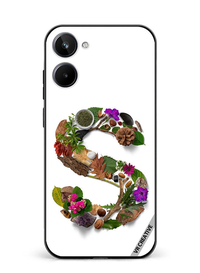 VR CREATIVE Protective Case Cover For Realme 10 Alphabet S Design Multicolour - Image 1