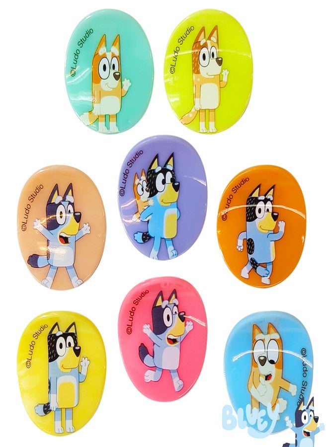 LUV HER Bluey Girls Butterfly Hair Clips - 8 Cute Hair Clips with Small Soft Claw, Clips for Every Occasion - Multi Color with Your Favorite Bluey Characters - Ages 3+ - Image 3