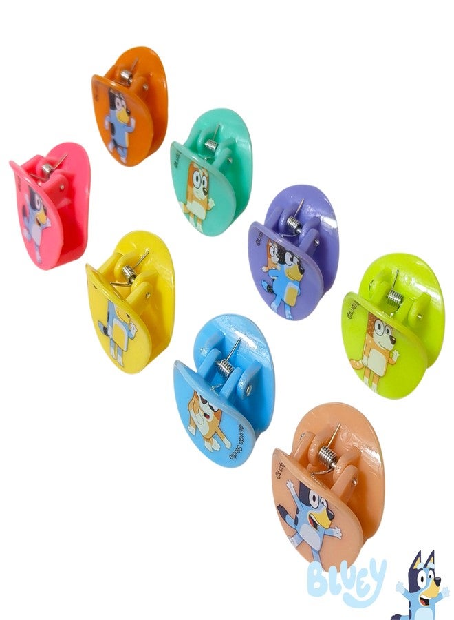 LUV HER Bluey Girls Butterfly Hair Clips - 8 Cute Hair Clips with Small Soft Claw, Clips for Every Occasion - Multi Color with Your Favorite Bluey Characters - Ages 3+ - Image 5