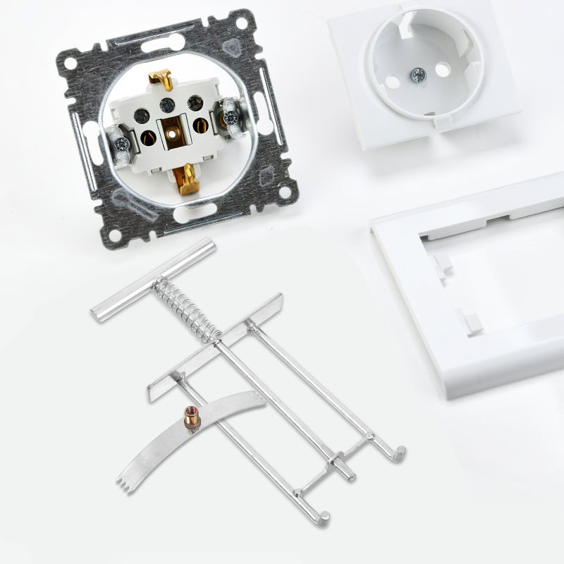 25Pcs Electrical Box Repair Kit Plated Silver 86 Type Socket Back Box Repair Tool for Home Use - Image 5