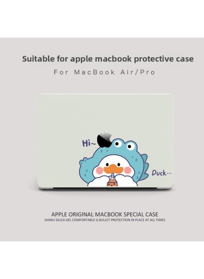 Generic - Applicable Macbookair Protective Case 13 Inch M3 Soft Apple Notebook Pro14/15 Computer Cover-Color:Colorful Flowers + Transparent Bottom Shell-Applicable Models:2018-2020air13(A1932/A2179/A2337) - Image 1