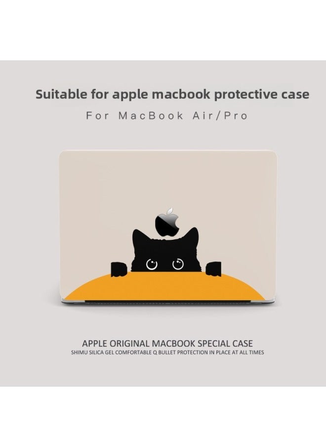 Generic - Applicable Macbookair Protective Case 13 Inch M3 Soft Apple Notebook Pro14/15 Computer Cover-Color:Colorful Flowers + Transparent Bottom Shell-Applicable Models:2018-2020air13(A1932/A2179/A2337) - Image 1