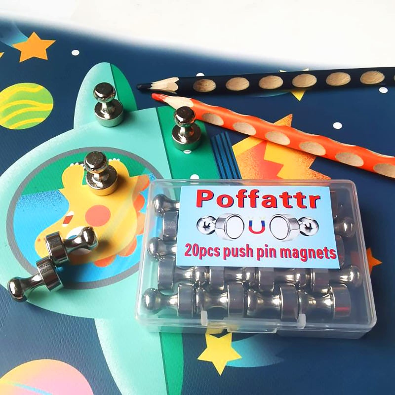Poffattr Fridge Magnet, Refrigerator Magnets, Strong Magnets for Whiteboard, Neodymium Magnet Perfect Whiteboard Pack of 20PCS in a Box - Image 5