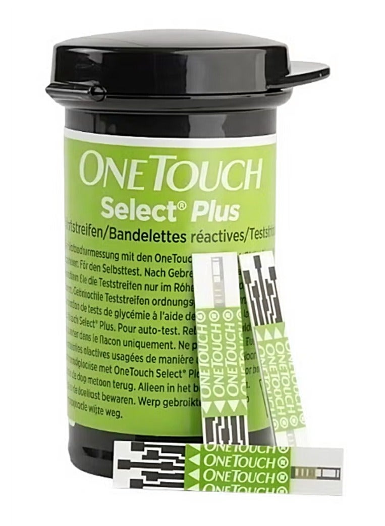 ONETOUCH Select Plus Glucose Test Strips - 50 Strips (2 Packs) - Image 3