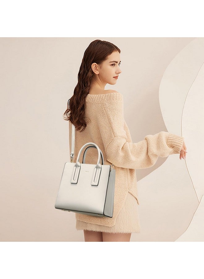 Keyli Tote Bag for Women Fashion lightweight crossbody shoulder bags waterproof leather Handbags Satchel for Working, Travel and Shopping White - Image 4