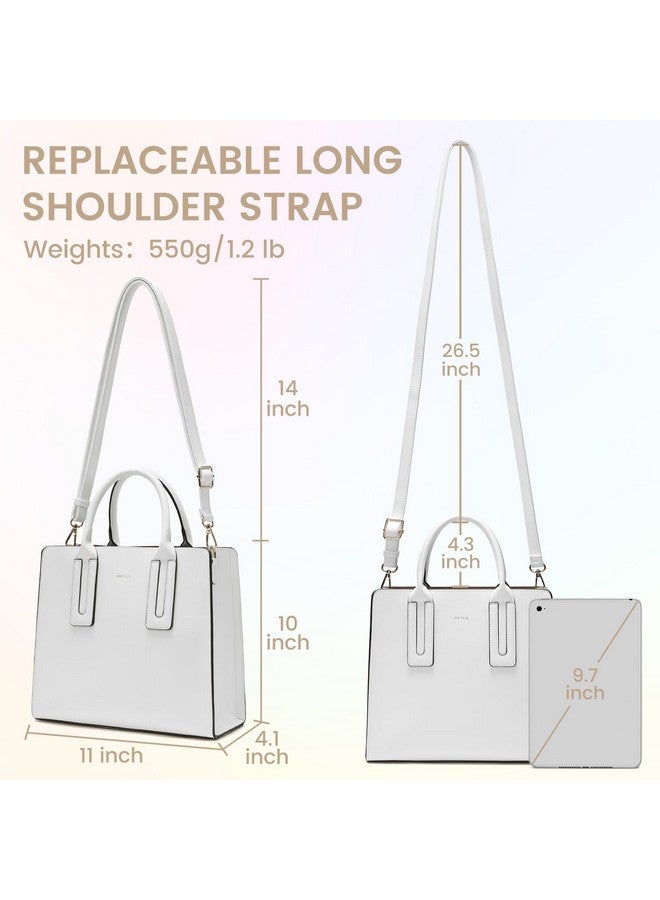 Keyli Tote Bag for Women Fashion lightweight crossbody shoulder bags waterproof leather Handbags Satchel for Working, Travel and Shopping White - Image 3