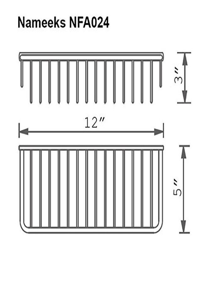 Nameeks Chrome Wall Mounted Wire Shower Basket - Image 2