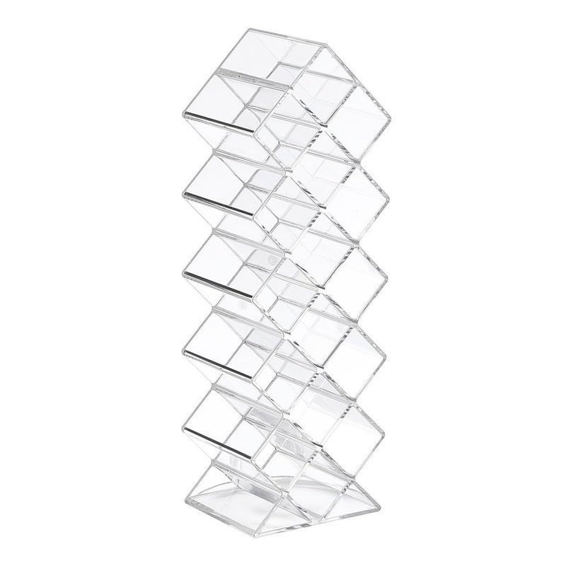 WECHENG Lipstick Organizer - Acrylic Lipstick Holder Clear Cosmetic Fish Shape Lip Gloss Tower Makeup Storage for Bathroom Vanity Countertop (16 Spaces) - Image 2