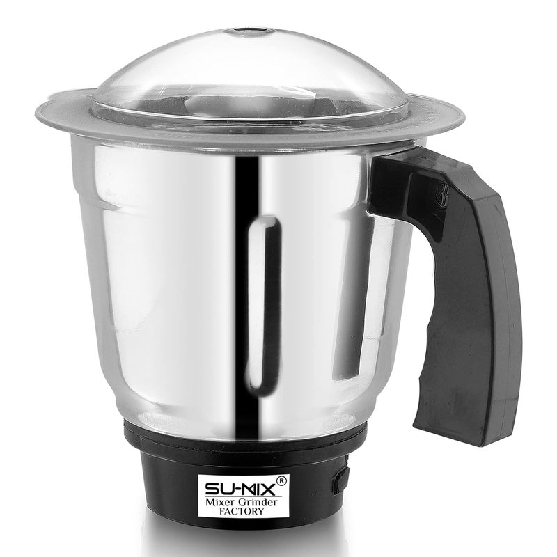 SUMIX Sumix Heavy Dry Jar for Mixer Grinder Stainless Steel with Handle Aluminium Base MGF92 Silver Pack of 1  - Image 1
