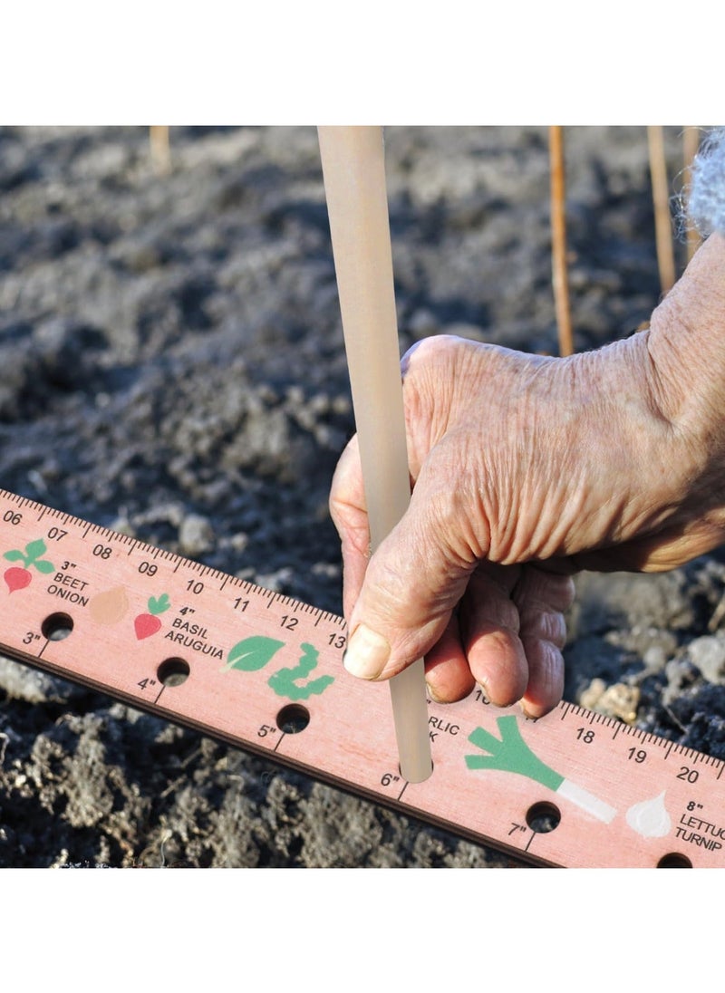Generic Wood Seed Spacing Ruler with Holes, Wooden Planting Ruler Solid Seed Planter Tool, for Garden Planting Tools Plant Ruler Spacing and Interval Ruler Plant Spacing Ruler Wood Supplies Vegetable  - Image 4