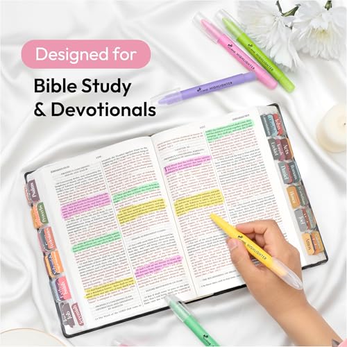 Only Zest 10 Pack Bible Safe Highlighters - Pastel Color, Wax Highlighters No Bleed, Scripture Markers for Journaling, Study Accessories and School Supplies - Image 5