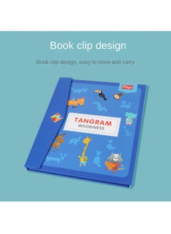 Y&D Magnetic Tangram Book Clip Jigsaw Puzzle Children's Early Education Shape Cognition-T-crossword Puzzle  - Image 2