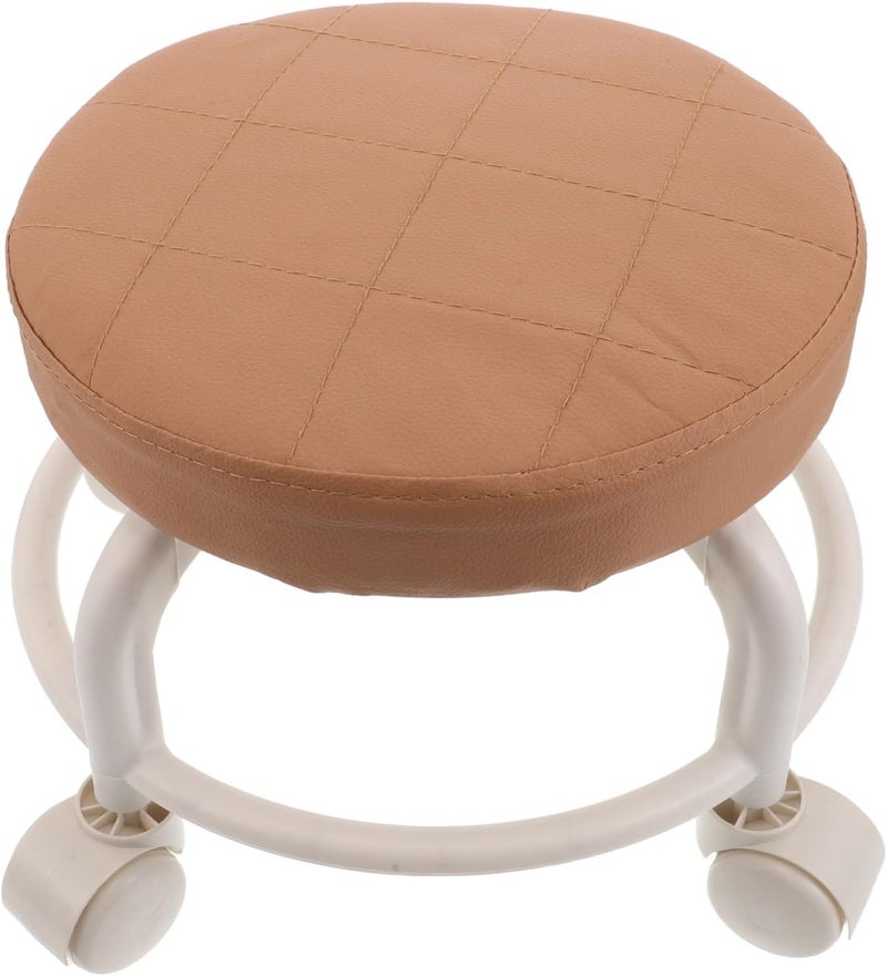 Rolling Swivel Stool for Spa and Beauty Salon, Low Round Rolling Massage Stool with 360° Rotation and Casters, Comfortable Mobile Footrest for Salon, Garage, and Office Use - Image 1