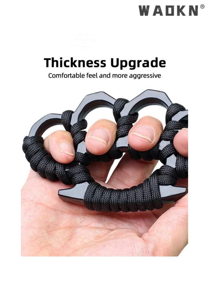 WAOKN 2 Pieces Toy Knuckle Rings, Toy Fist Buckles Thickened, Defense Hand Buckle Suitable for Outdoor Use  - Image 4