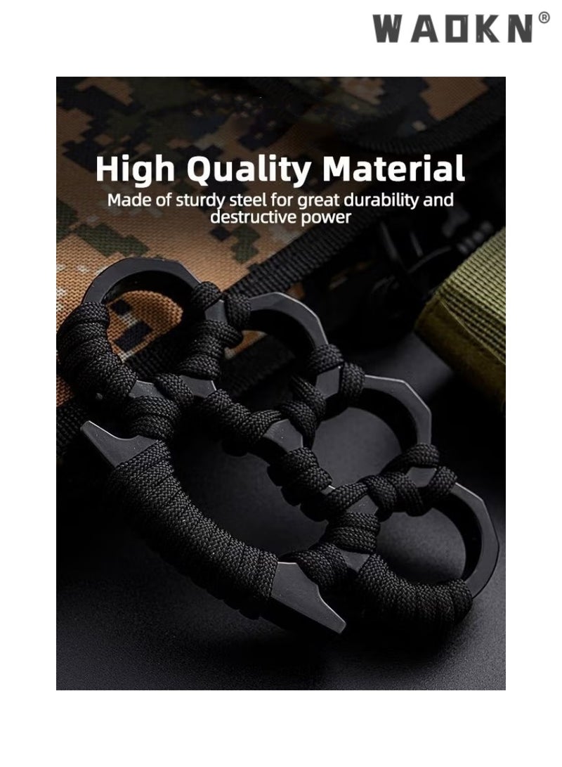 WAOKN 2 Pieces Toy Knuckle Rings, Toy Fist Buckles Thickened, Defense Hand Buckle Suitable for Outdoor Use  - Image 5