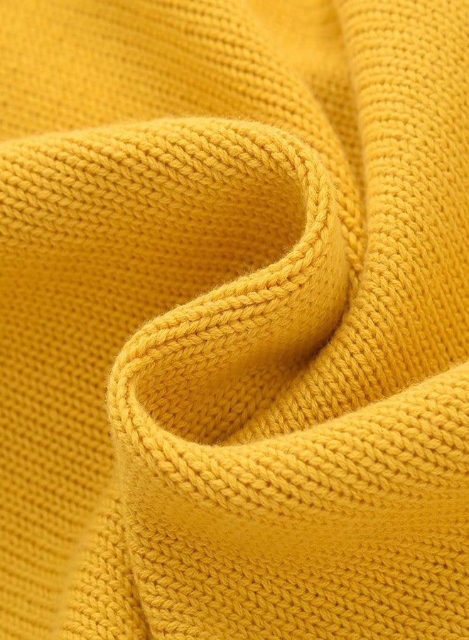 BINIDUCKLING 18 Months Cardigan Boys Girls Button Up Sweater Mustard Yellow - Image 5