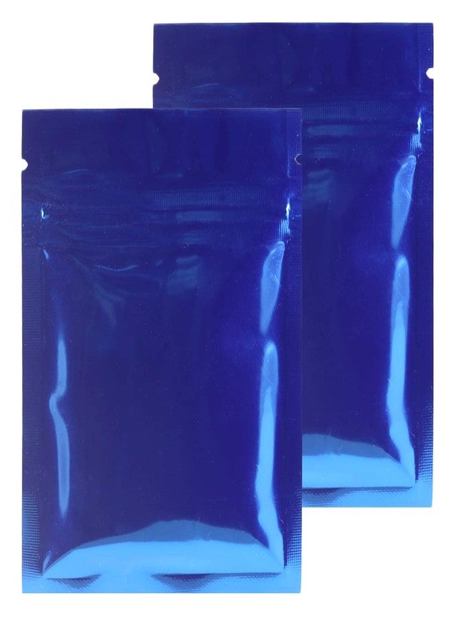 QQ Studio 100 Double-Sided Metallic Color Foil QuickQlick™ Resealable Flat Packaging Pouch Bags (Glossy Assorted Color, 3" x 4") - Image 2