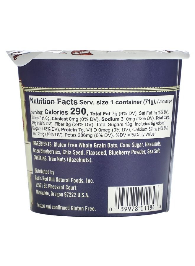 Bob's Red Mill Blueberry & Hazelnut Oatmeal Cup 70g - Image 2