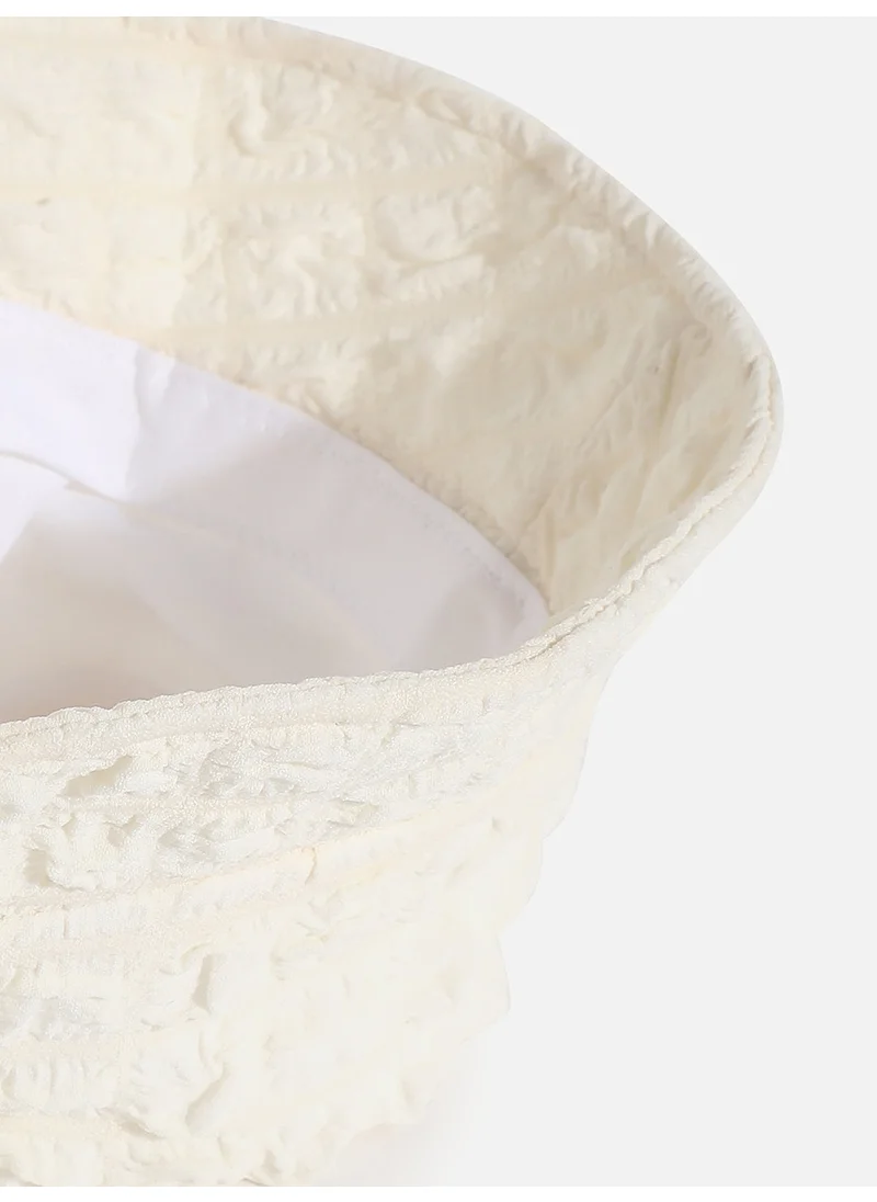 Haute Sauce White Solid Bucket Hat