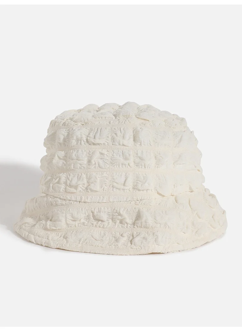 Haute Sauce White Solid Bucket Hat