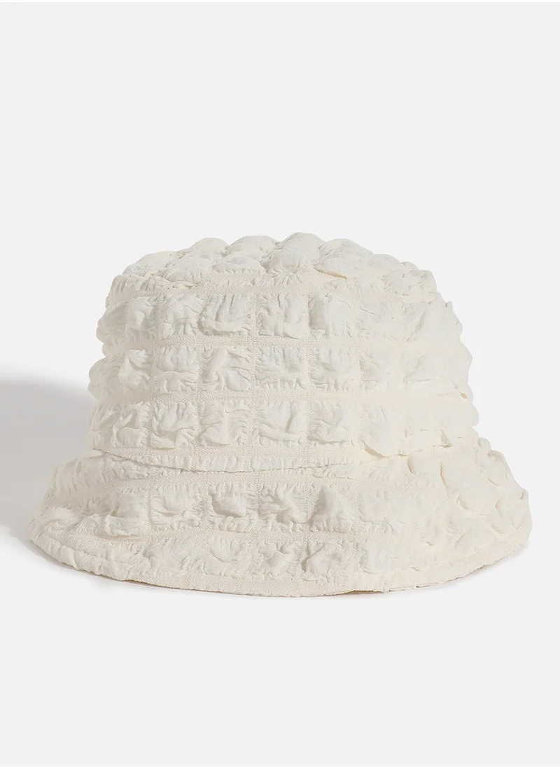 Haute Sauce White Solid Bucket Hat