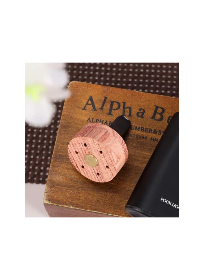 WYBOT - 1PC Essential Oil Wooden Diffuser, Portable Natural Aromatherapy Diffuser, Wood Diffuser, Essential Oil Diffuser for Bedroom Office (Round Rosewood) - Image 1