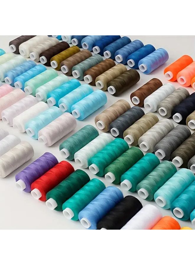 Cyan Mixed Polyester Sewing Thread 400 Yards 402 Colors Pack for Home DIY Hand Sewing - Image 5