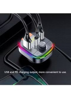MR.SMART Car MP3 Music Player BT FM Transmitter Radio Receiver PD/USB Car Charger Hands-Free Calling Support U-Disk Playback Voltage Display  - Image 5