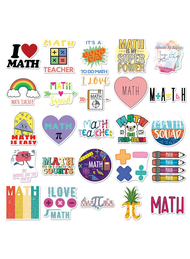 50 Packs Mathematics Stickers Water Bottles Laptop Phone Computer Guitar Skateboard Math Vinyl Sticker Waterproof Aesthetic Trendy Decals for Kids Teens Girls Adults - Image 3