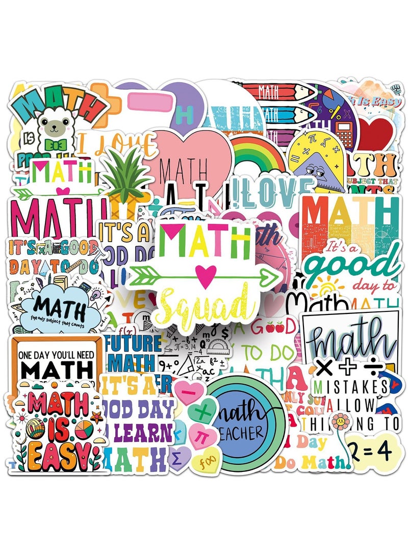 50 Packs Mathematics Stickers Water Bottles Laptop Phone Computer Guitar Skateboard Math Vinyl Sticker Waterproof Aesthetic Trendy Decals for Kids Teens Girls Adults - Image 4