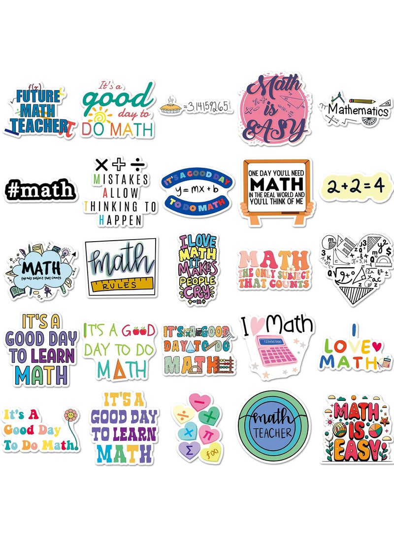 50 Packs Mathematics Stickers Water Bottles Laptop Phone Computer Guitar Skateboard Math Vinyl Sticker Waterproof Aesthetic Trendy Decals for Kids Teens Girls Adults - Image 2