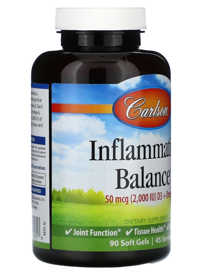 Carlson Inflammation Balance® Natural Lemon 90 Soft Gels - Image 2