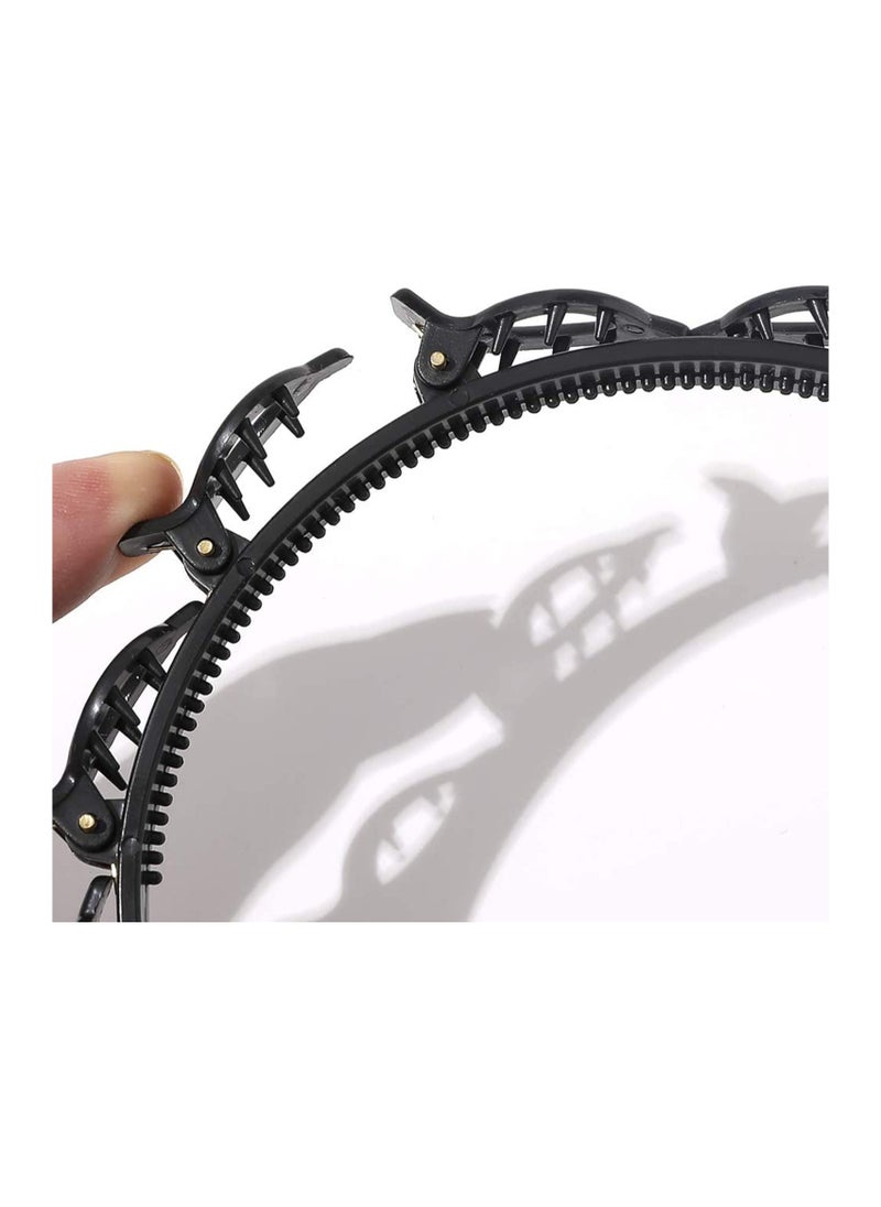 Excefore - Double Bangs Hairstyle Hairpin Headband for Girls Women Double Layer Twist Plait Headband Twister Hair Clip Tools Magic Braided Hairdressing Hairpin Korean Woven Fashion Braided Headbands Women - Image 1