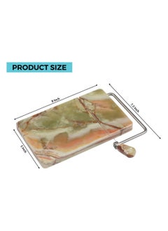 Radicaln Marble Cheese Slicer Green Onyx 8"x5" Inch Cheese Cutter Handmade Cutting Board With Wire - Multi Purpose Kitchen Gadgets Soft Food Slicer, Butter Cutter - Comes With 4 Replacement Wires - pzsku/ZF367EAEF43548C696277Z/45/1741169071/dc87c180-62ba-465f-818b-ff9d95ab3fb2