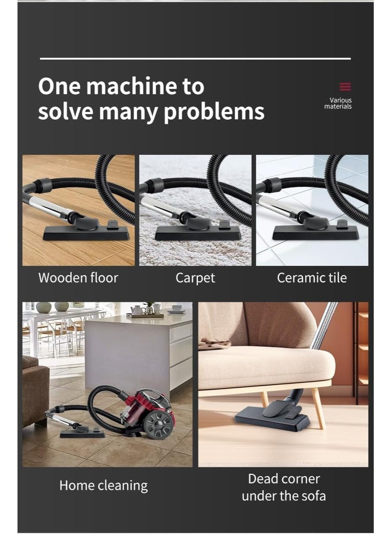 2600W Bagless Cylinder Vacuum Cleaner High Power Motor with Multi-Cyclone Suction  4-Stage HEPA Filter 1.5L Capacity & 5m Cable  for Pet Hair & All Floors - Image 5