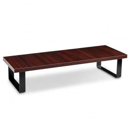 flux Monitor Stand Wooden | Monitor Stand Riser | PC Stand For Desktop Table | Non Slip, Material: Particle Board & Metal (Red) - Image 2