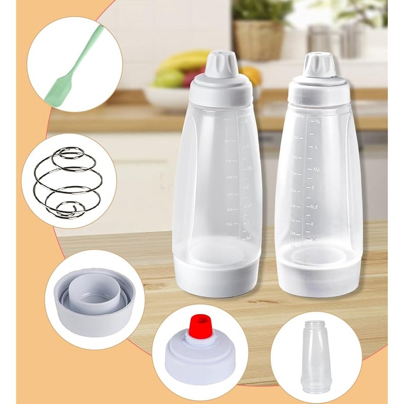 Korvanta Pancake Batter Dispenser,Pancake Batter Dispenser Bottle with Whisk Ball and Stand Base, Batter Mixer and Dispenser for Pancakes, Crepes, Waffle,Kitchen Baking Tool One Pack - Image 4