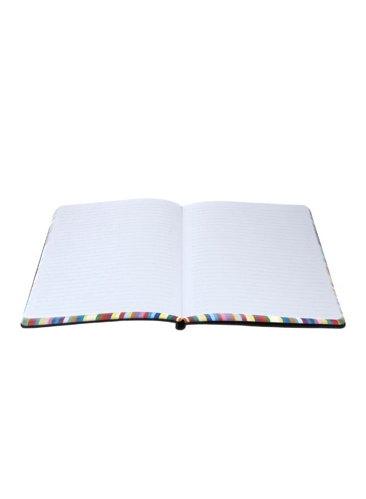 Collins Edge Rainbow - Notebook A5 Ruled  Charcol - Image 2