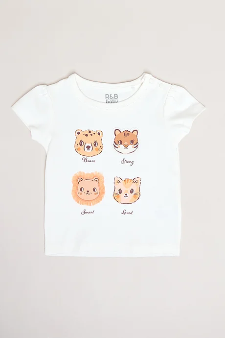 أر أند بي Printed T-Shirt and Shorts Set
