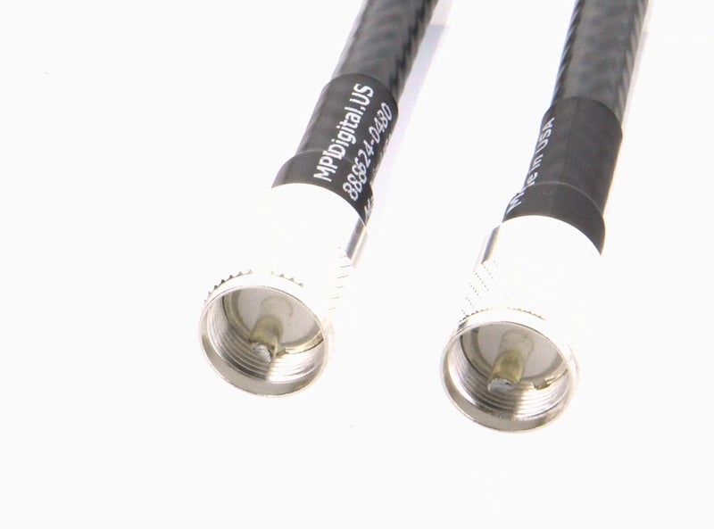 MPD Digital RG-213-UHF-Male-3 Made in The USA RG213 Copper Braid HF VHF RF UL Listed Coaxial Cable with PL-259 UHF Male Connectors - Image 3