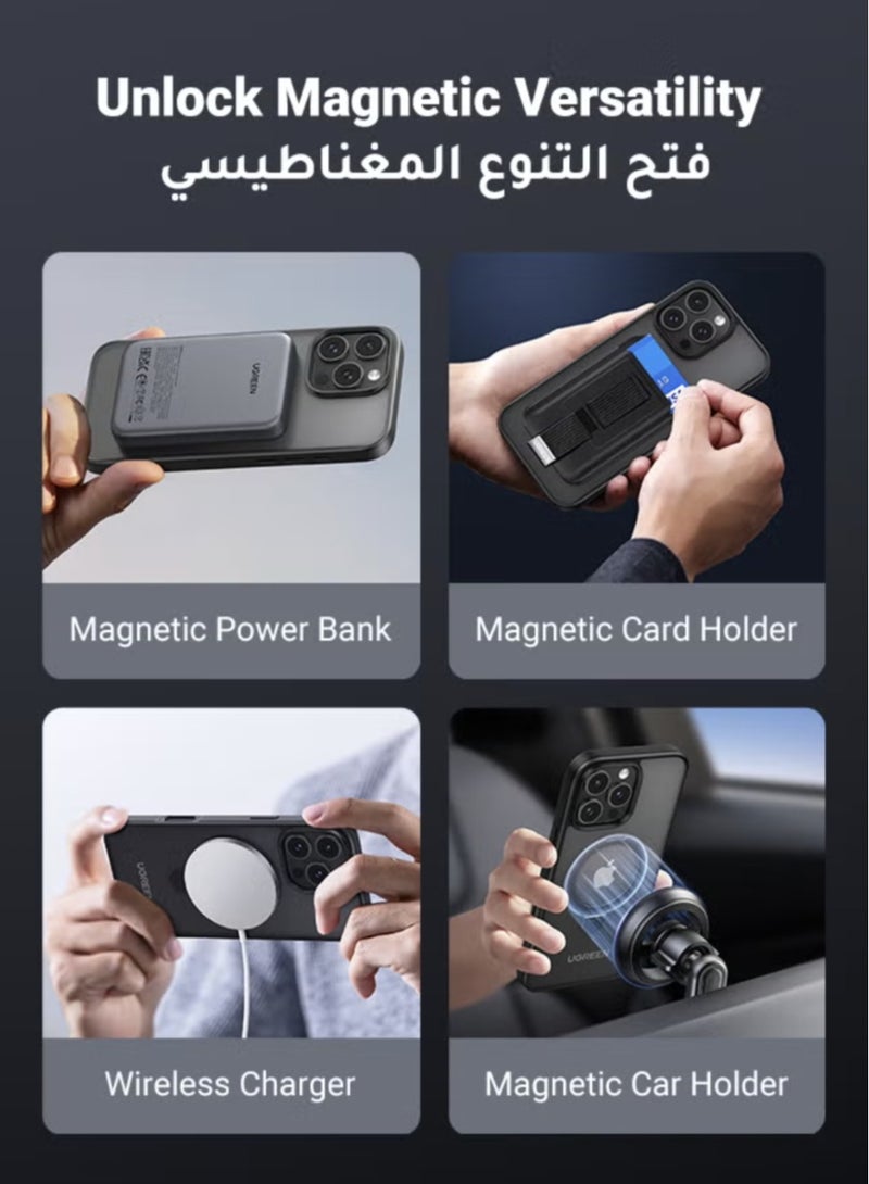 iPhone  Magsafe Case, Multi-Purpose Invisible Stand, Liquid Silicone, Drop & Water Resistant, Black - Image 3