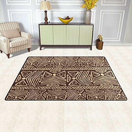 Bolaz African Tribal Print Area Rug Rugs Non-Slip Floor Mat Doormats Living Room Bedroom 60 x 39 inches (60 x 39 inch) - Image 3