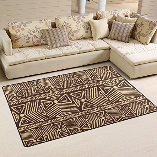 Bolaz African Tribal Print Area Rug Rugs Non-Slip Floor Mat Doormats Living Room Bedroom 60 x 39 inches (60 x 39 inch) - Image 1
