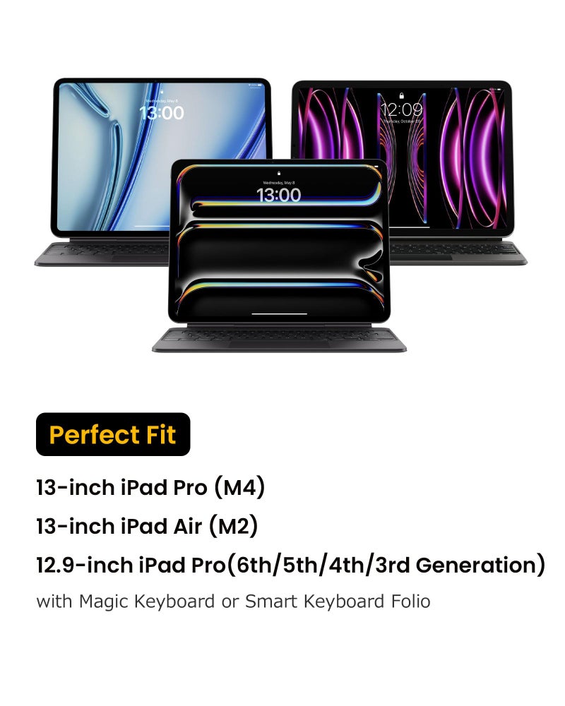 tomtoc 360 Protective Tablet Sleeve for iPad Pro 13-inch (M5/M4) 2025, 13-inch iPad Air (M3/M2), 12.9-inch iPad Pro (6th/5th/4th/3rd Generation) with Magic Keyboard, Water-Resistant iPad Case Bag - Image 3