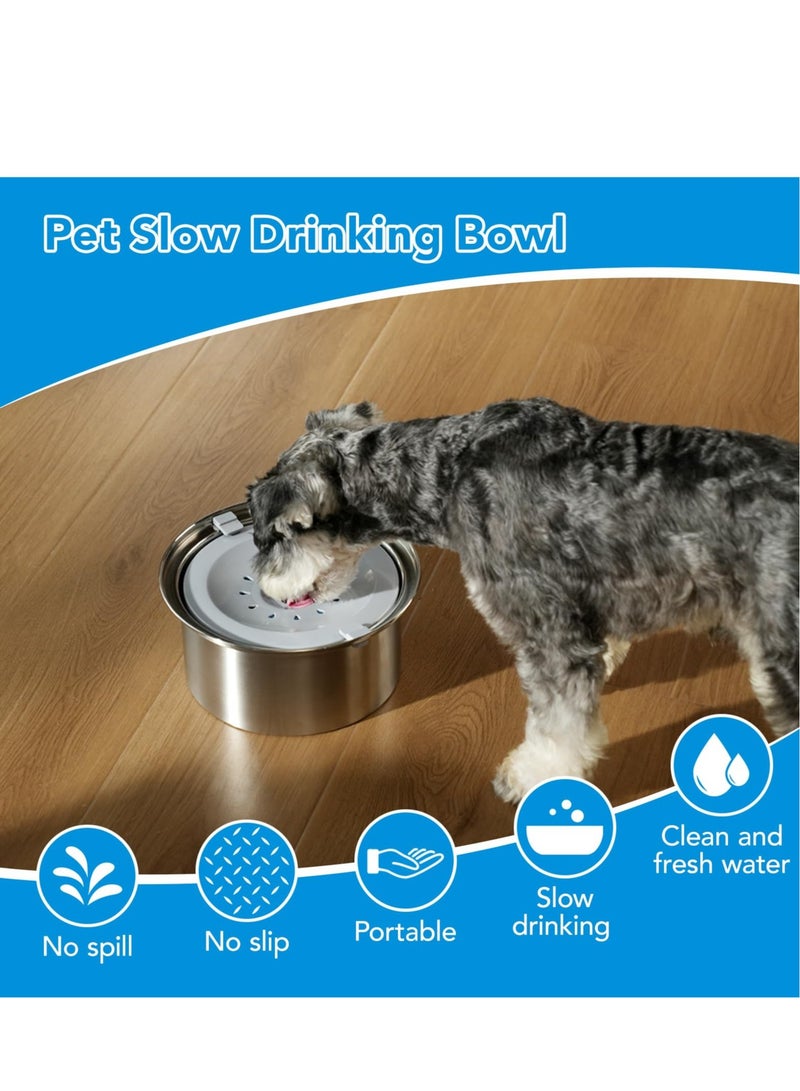 KASTWAVE Dog Water Bowl, Large Capacity Stainless Steel No Spill, Spill Proof Pet Water Dispenser Vehicle Carried Travel Water Bowl, Suitable for Dogs Cats (3 L 138 oz) - Image 5