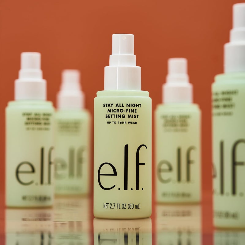 elf e.l.f. Stay All Night Micro-Fine Setting Mist, Hydrating & Refreshing Makeup Setting Spray For 16HR Wear-time, Vegan & Cruelty-Free, 2.7 Fl Oz - Image 4